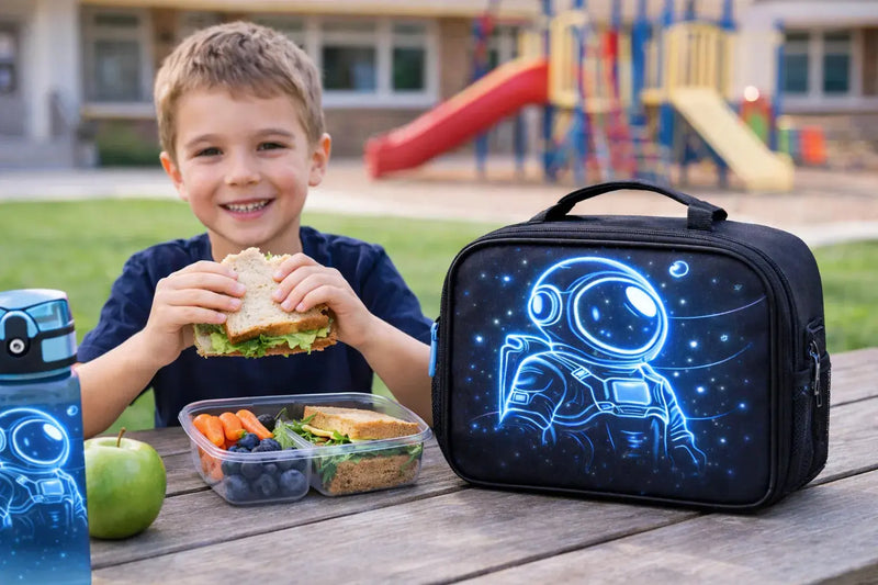 Astronaut Insulated Lunch Bag – Back to School (Blue / Green / Pink) - Aurora Bloom Crafts