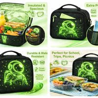 Astronaut Insulated Lunch Bag – Back to School (Blue / Green / Pink) - Aurora Bloom Crafts