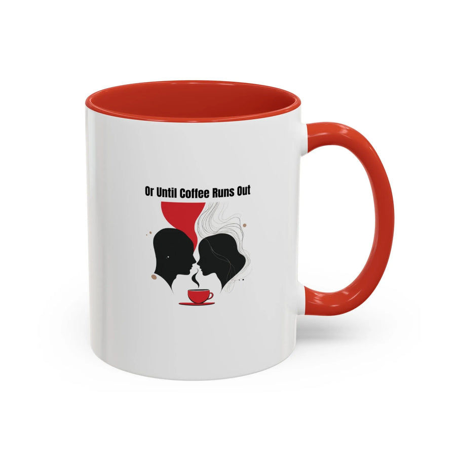 Couple Mug – Romantic Coffee Cup with Red Accent
