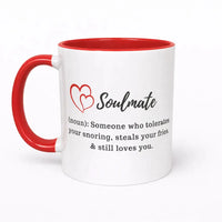 Soulmate funny definition mug 11oz ceramic couples coffee mug