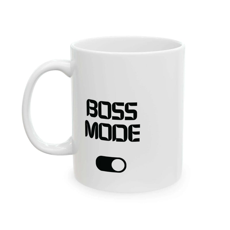 Ceramic Motivational Mug - Boss Mode - Aurora Bloom Crafts