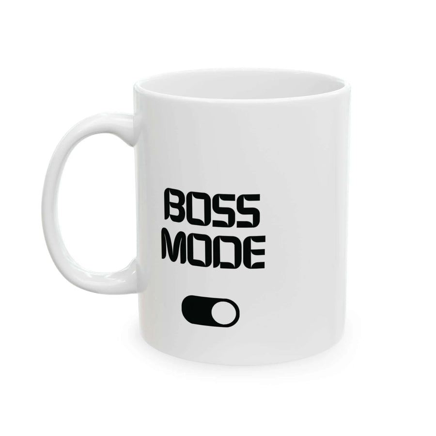Ceramic Motivational Mug - Boss Mode - Aurora Bloom Crafts