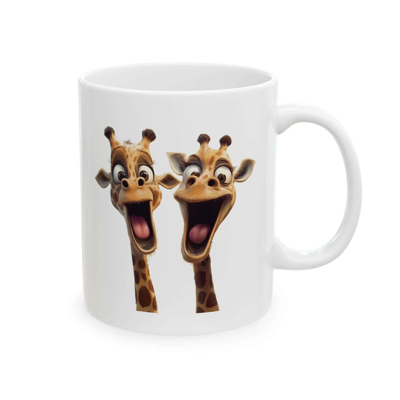 Cute Animal Lover Mug with Giraffes Design - Aurora Bloom Crafts