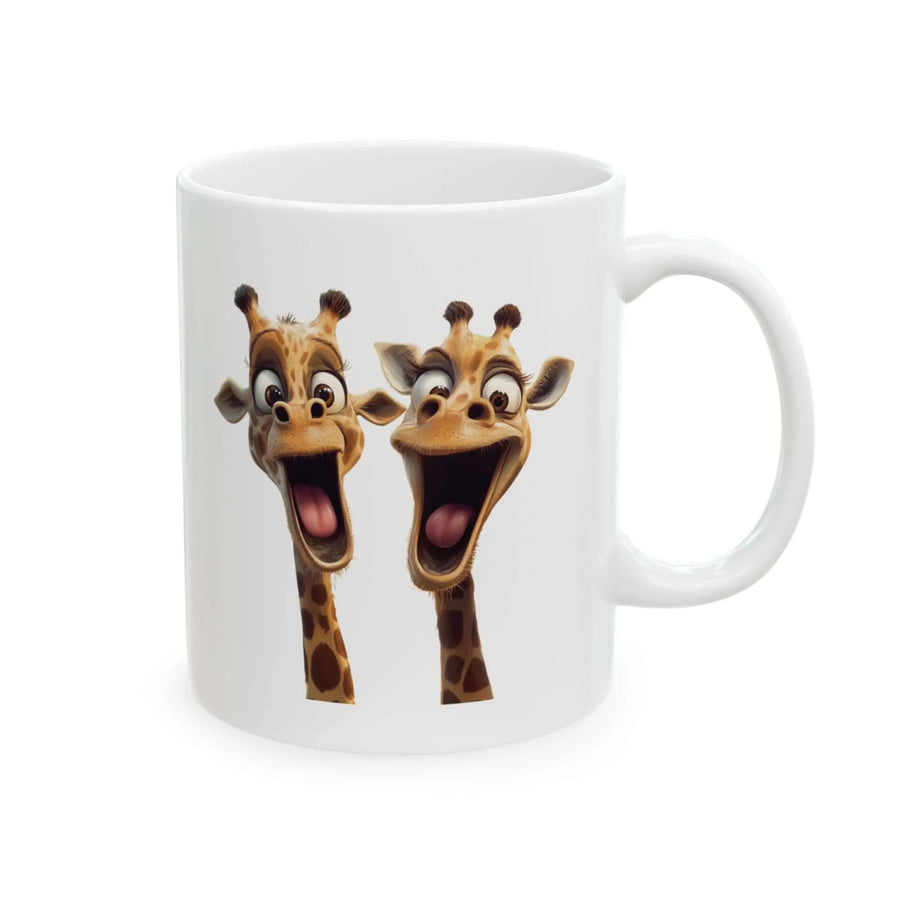 Cute Animal Lover Mug with Giraffes Design - Aurora Bloom Crafts