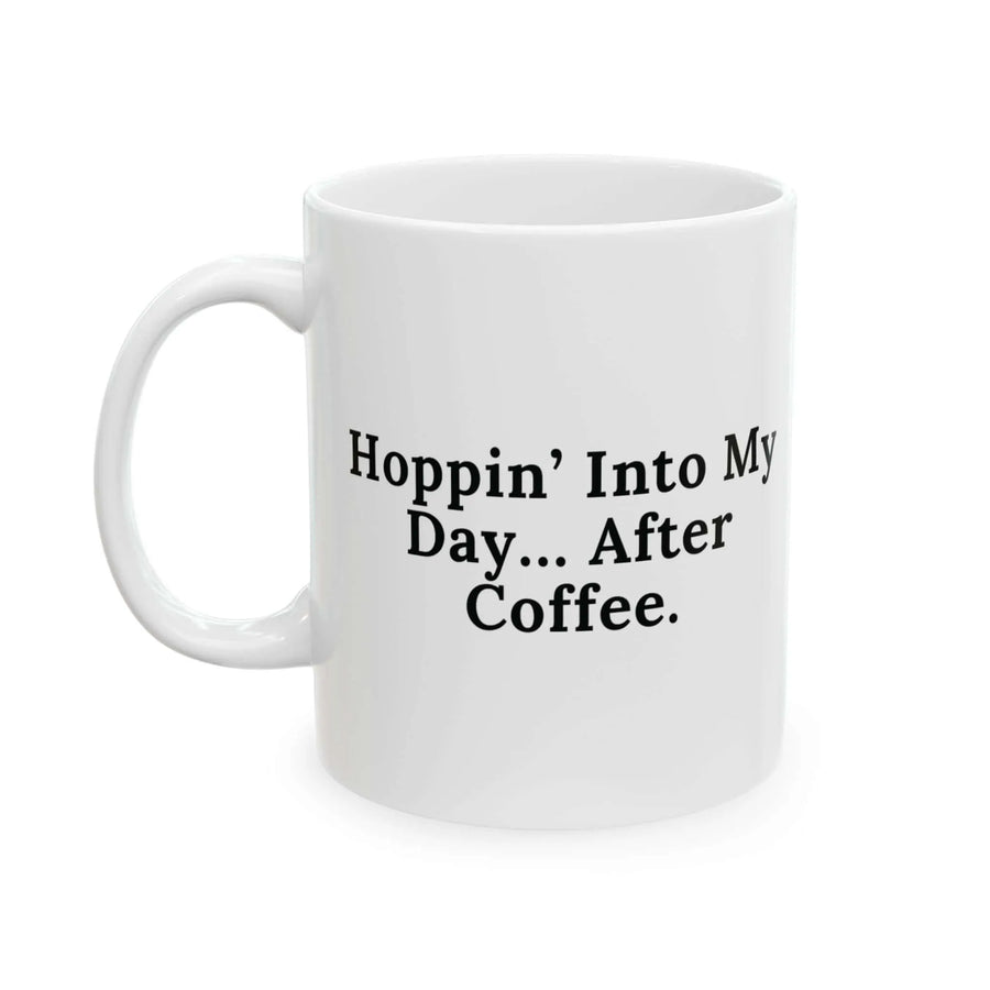 Funny Frog Coffee Mug - Hoppin' Into My Day After Coffee - Aurora Bloom Crafts