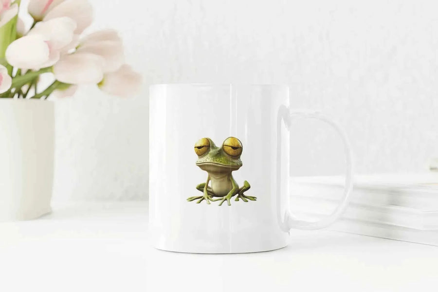Funny Frog Coffee Mug - Hoppin' Into My Day with Coffee Fun