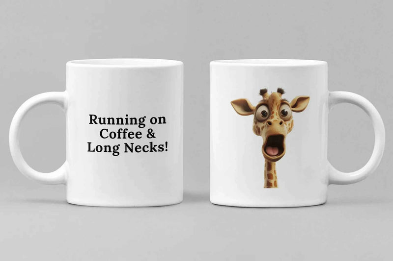 Funny Giraffe Coffee Mug - Whimsical Gift for Giraffe Lovers by Aurora Bloom Crafts