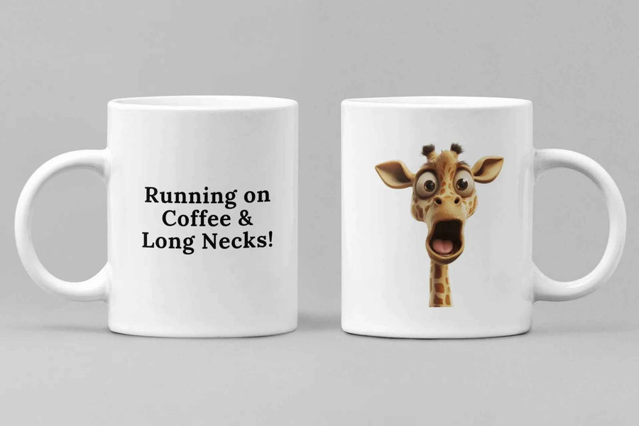 Funny Giraffe Coffee Mug - Whimsical Gift for Giraffe Lovers by Aurora Bloom Crafts