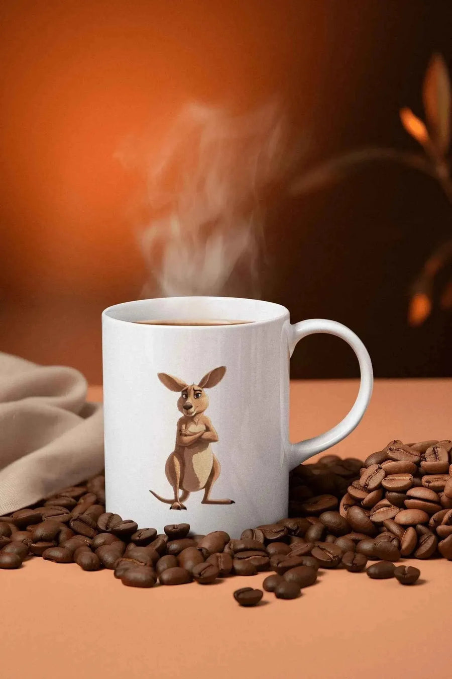 Funny Kangaroo Mug - Careful Handling Design for Humor Lovers