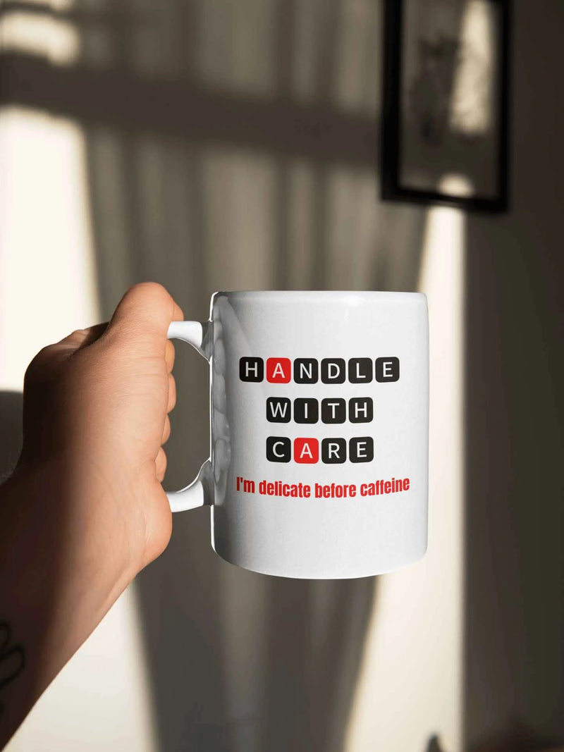 Funny Kangaroo Mug - Careful Handling Design for Humor Lovers