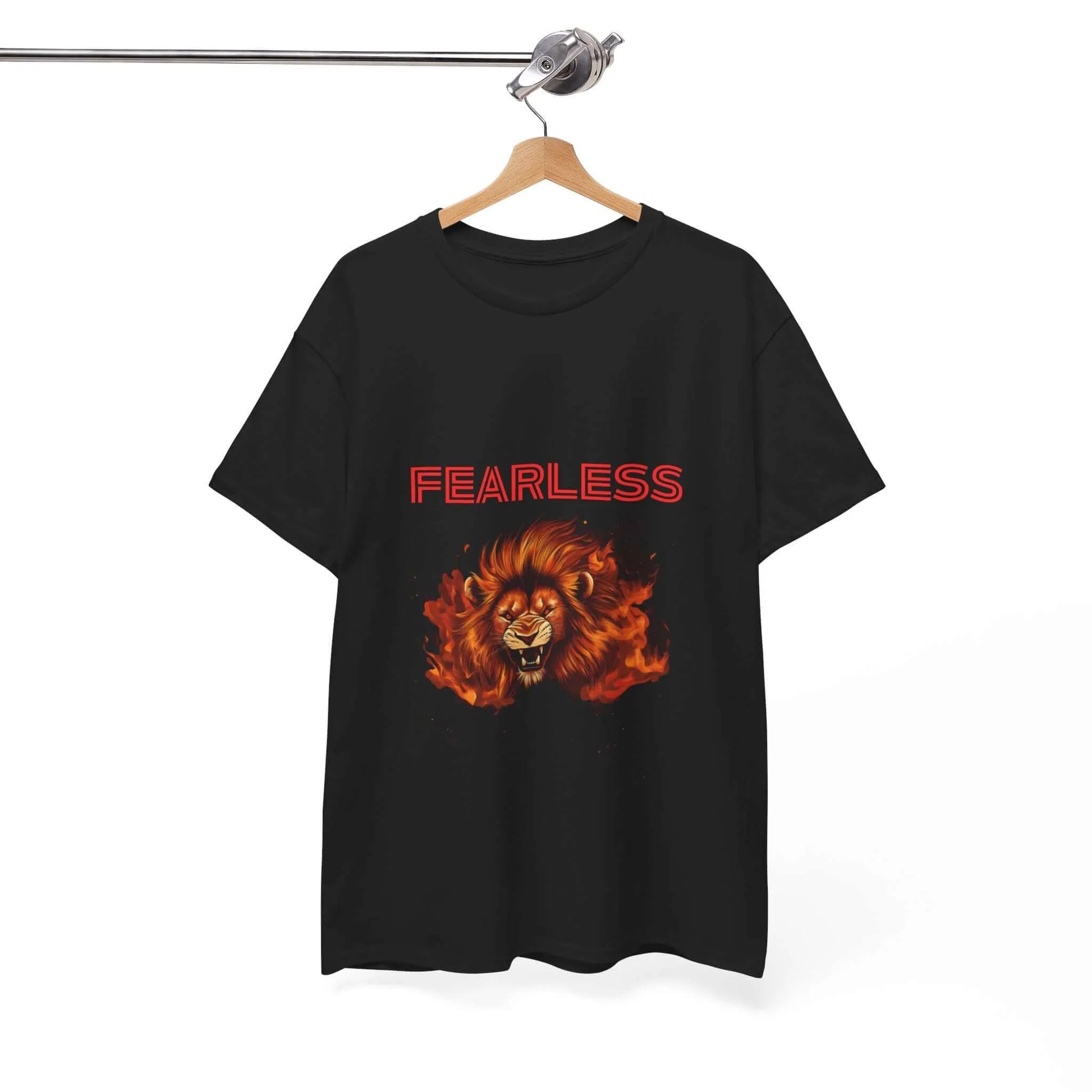 Fearless Lion T-Shirt - Warrior Tribe Style - Aurora Bloom Crafts