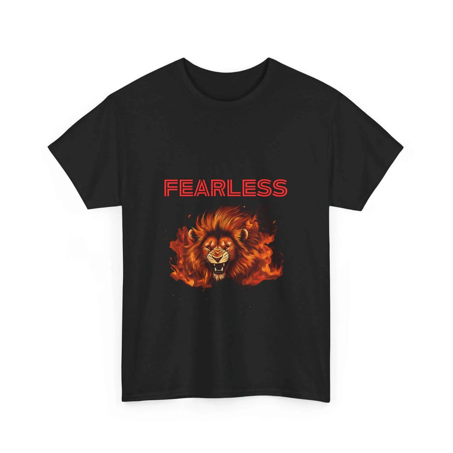 Fearless Lion T-Shirt - Warrior Tribe Style - Aurora Bloom Crafts
