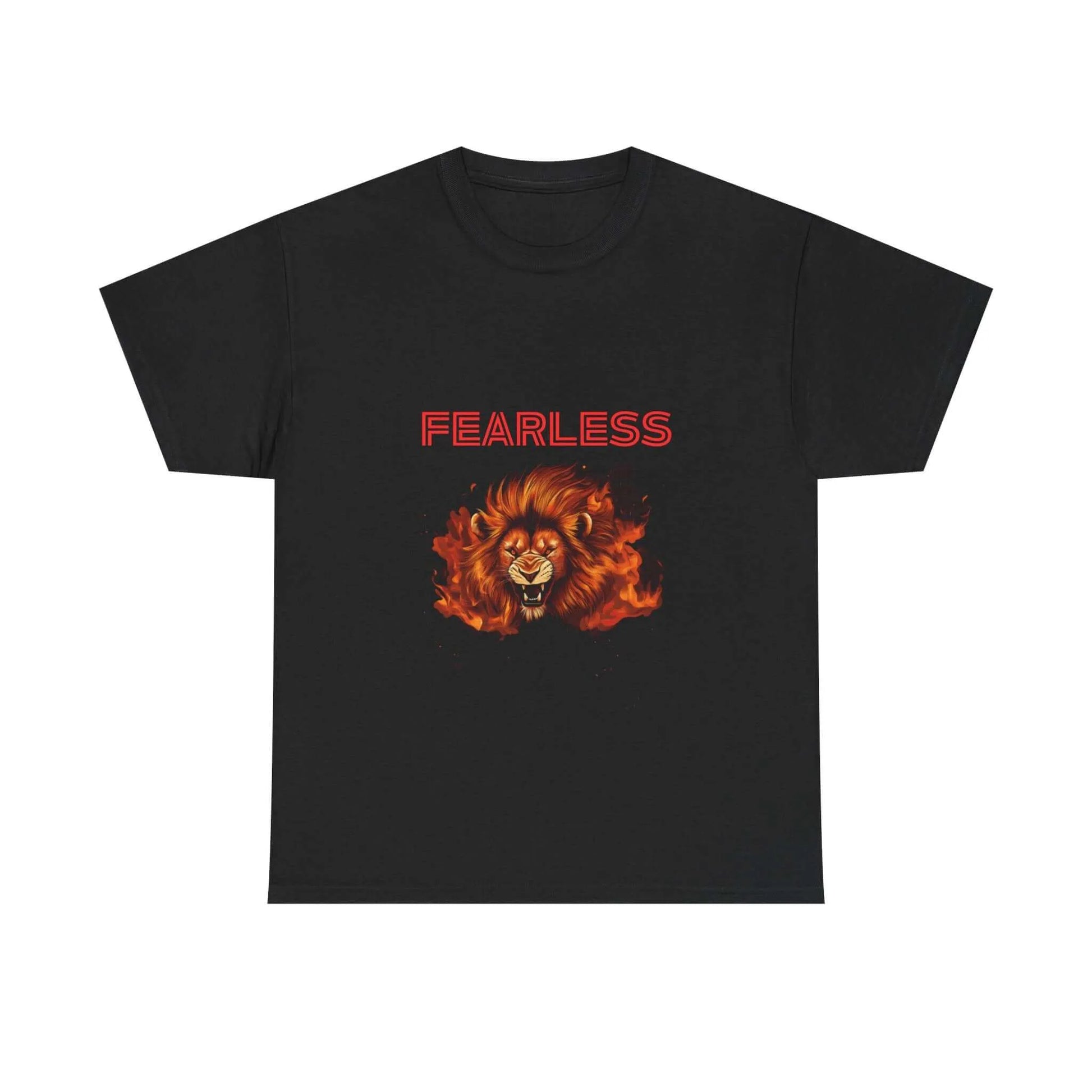 Fearless Lion T-Shirt - Warrior Tribe Style - Aurora Bloom Crafts
