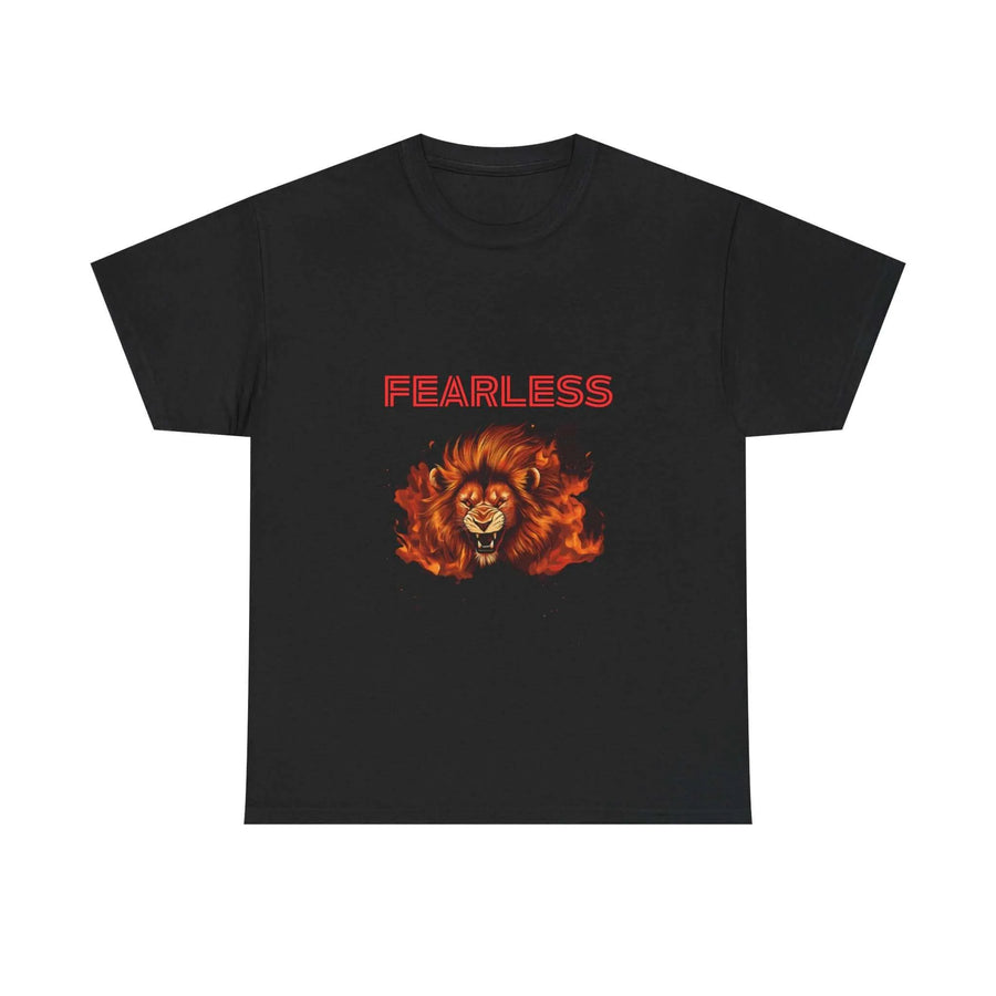 Fearless Lion T-Shirt - Warrior Tribe Style - Aurora Bloom Crafts