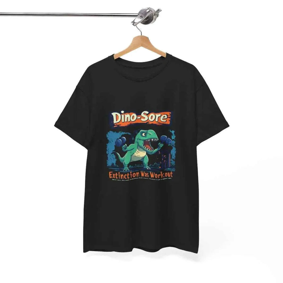 Funny Gym T-Shirt - Dino-Sore Extinction Workout Design