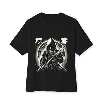 Honor Strength Code Samurai Warrior Oversized T-Shirt - Unisex Graphic Tee