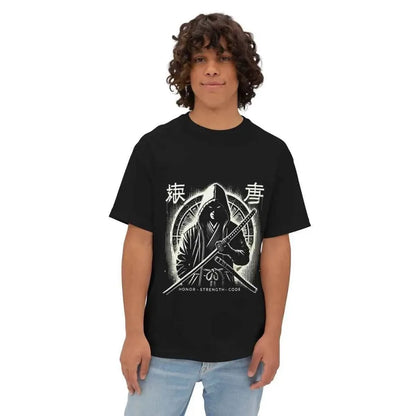 Honor Strength Code Samurai Warrior Oversized T-Shirt - Unisex Graphic Tee
