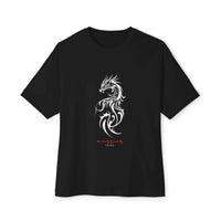Tribal Dragon T-Shirt - Warrior Tribe Oversized Style - Aurora Bloom Crafts