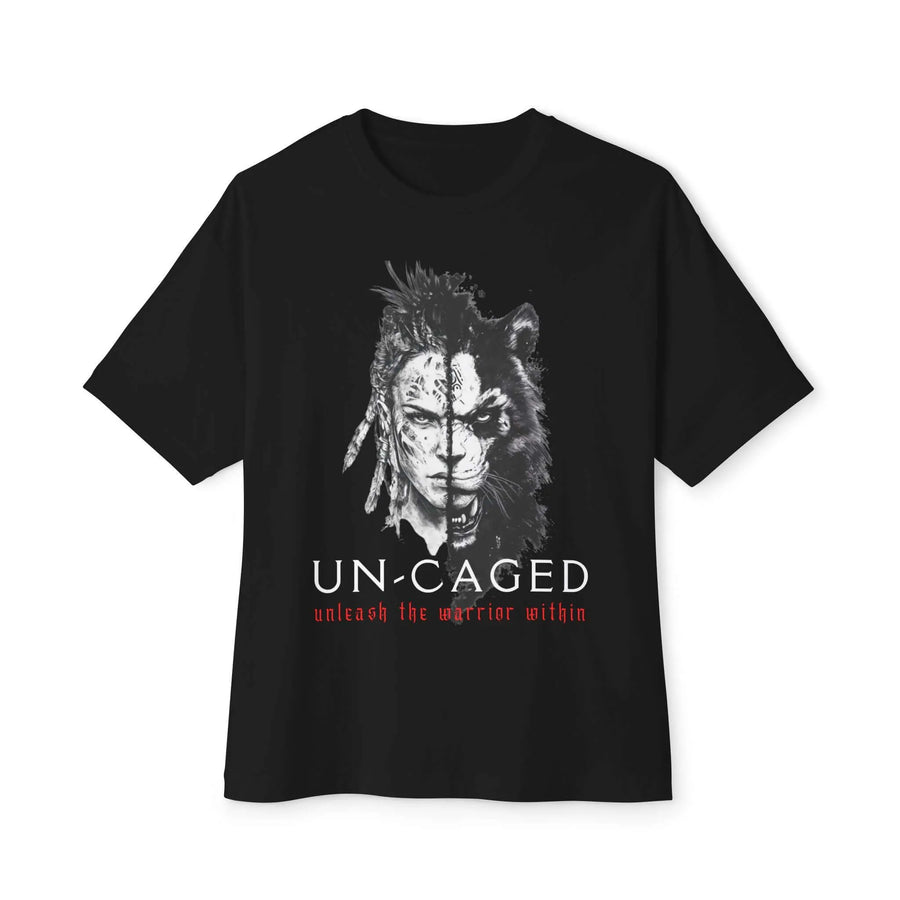 Un-Caged -Warrior-Themed Oversized T-Shirt - Aurora Bloom Crafts