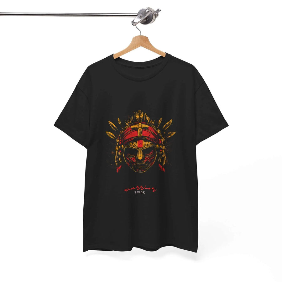 Warrior Tribe T-Shirt - Warrior Mask -Oversized - Aurora Bloom Crafts
