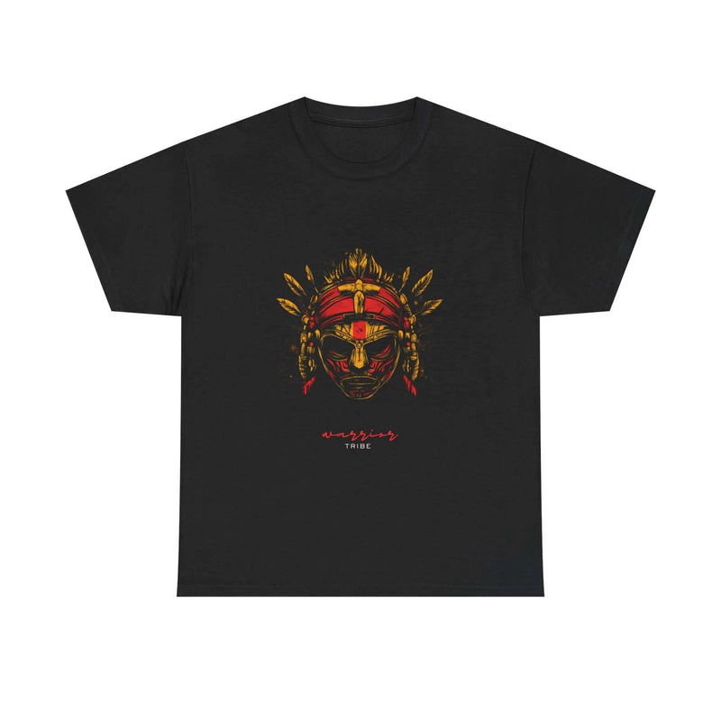 Warrior Tribe T-Shirt - Warrior Mask -Oversized - Aurora Bloom Crafts