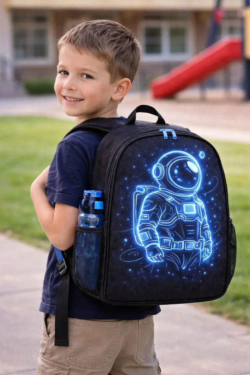 AuroraBloomCraft Astronaut Backpack – Back to School (Blue / Green / Pink) - Aurora Bloom Crafts
