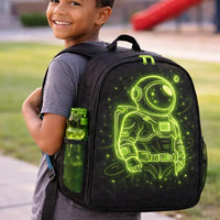 AuroraBloomCraft Astronaut Backpack – Back to School (Blue / Green / Pink) - Aurora Bloom Crafts