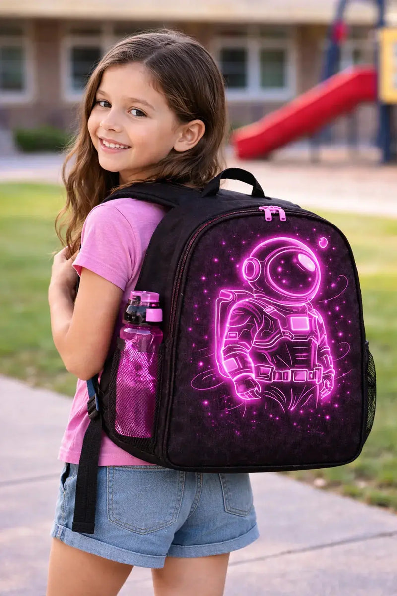AuroraBloomCraft Astronaut Backpack – Back to School (Blue / Green / Pink) - Aurora Bloom Crafts