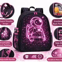 AuroraBloomCraft Astronaut Backpack – Back to School (Blue / Green / Pink) - Aurora Bloom Crafts