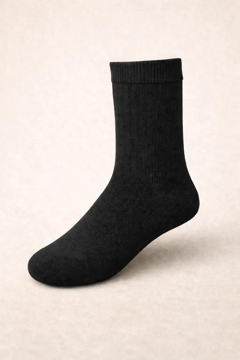 Back to School Essentials Socks – Kids Crew Socks (Navy, Grey & Black Pack) - Aurora Bloom Crafts