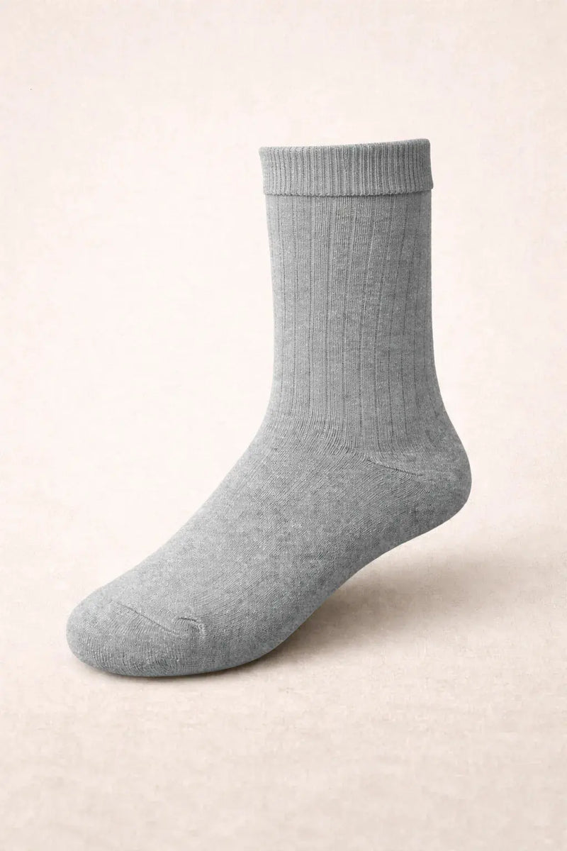 Back to School Essentials Socks – Kids Crew Socks (Navy, Grey & Black Pack) - Aurora Bloom Crafts