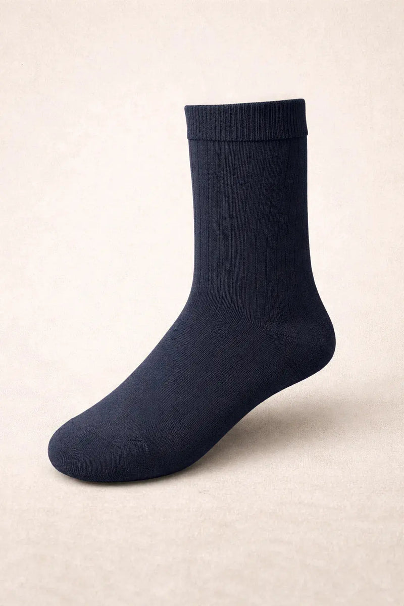 Back to School Essentials Socks – Kids Crew Socks (Navy, Grey & Black Pack) - Aurora Bloom Crafts