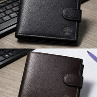 Men’s Leather Wallet | Slim Bifold with ID Window – Tree of Life - Aurora Bloom Crafts