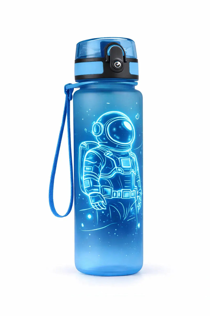 Cosmic Explorer Kids Water Bottle 500ml | BPA-Free Tritan Bottle - Aurora Bloom Crafts