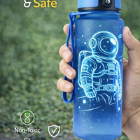 Cosmic Explorer Kids Water Bottle 500ml | BPA-Free Tritan Bottle - Aurora Bloom Crafts