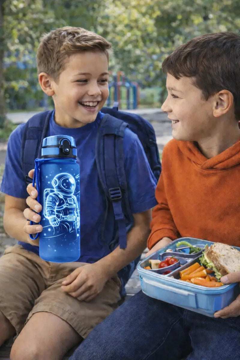 Cosmic Explorer Kids Water Bottle 500ml | BPA-Free Tritan Bottle - Aurora Bloom Crafts