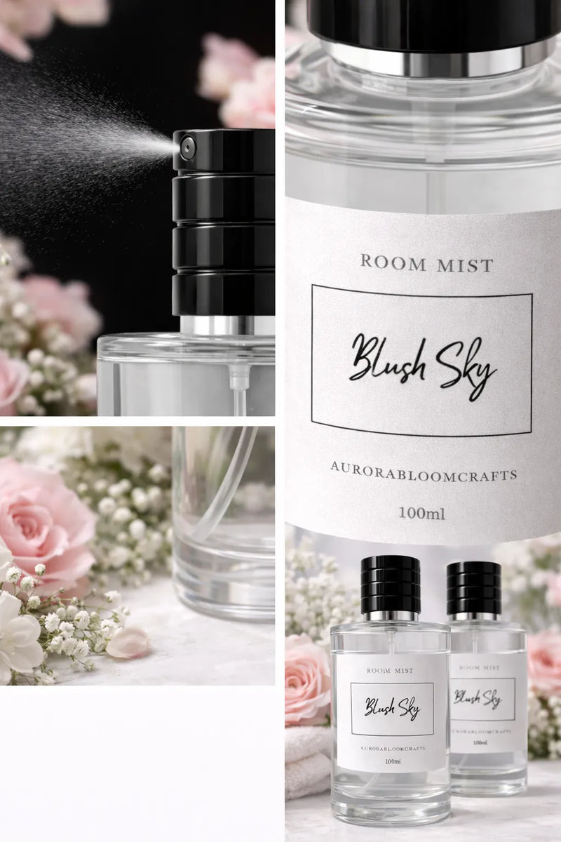 Blush Sky Room Mist – 100ml | AuroraBloomCrafts