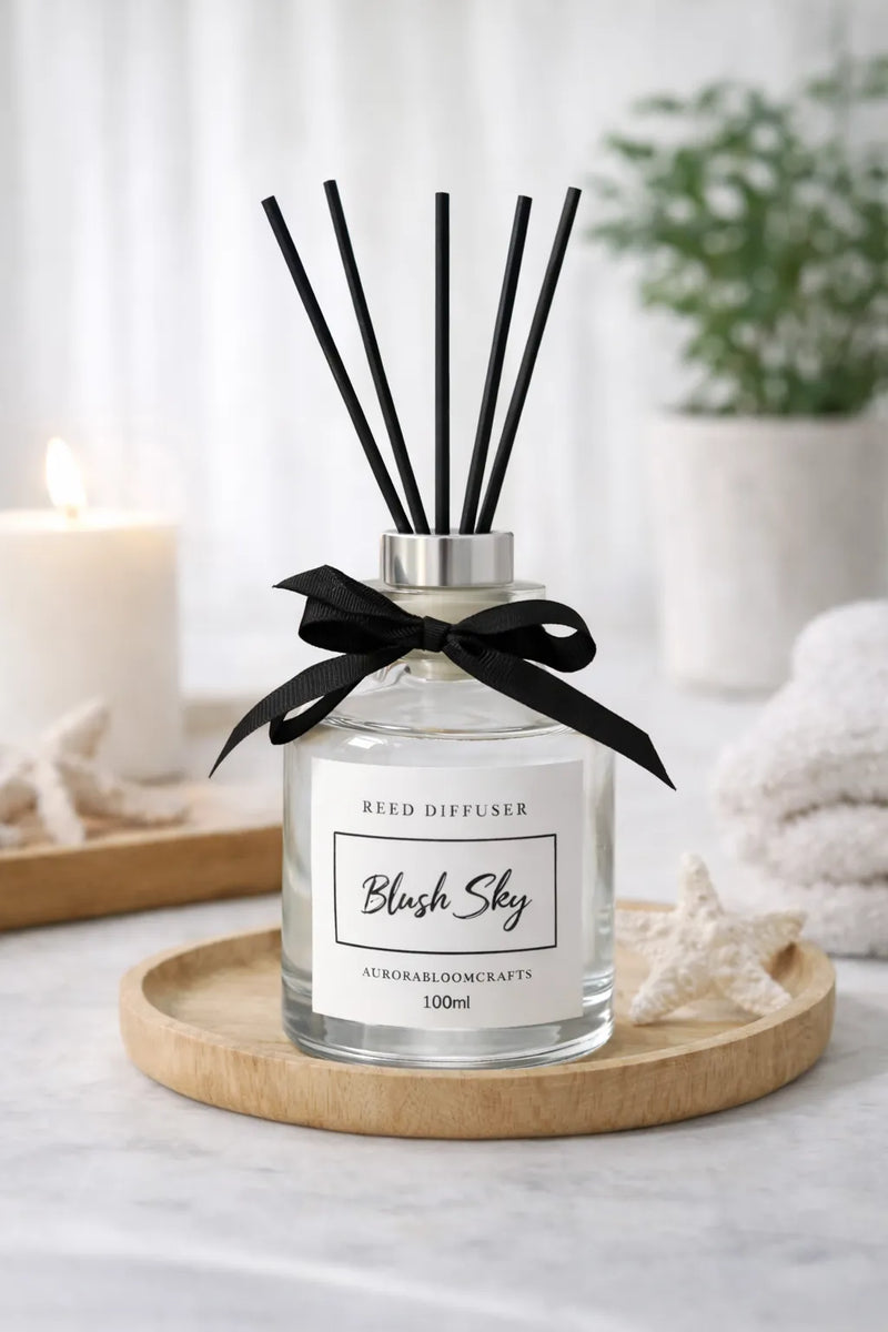 Aurora Bloom Crafts Reed Diffuser – Blush Sky (100ml)