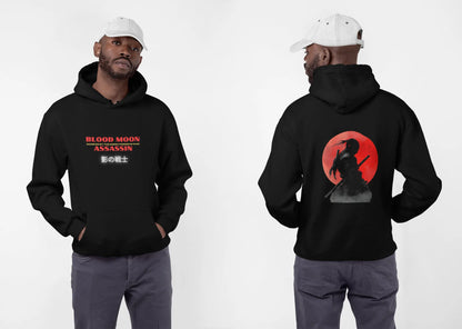 Blood Moon Assassin Hoodie - Black Urban Streetwear Hoodie