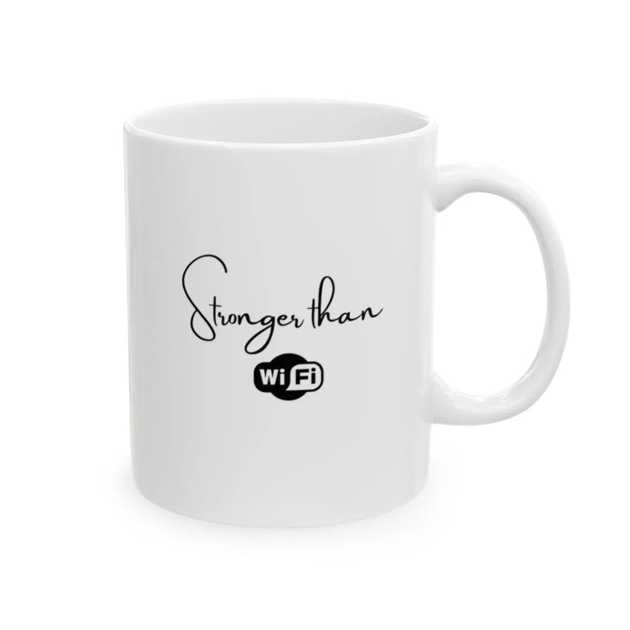 Funny Mom Mug Gift | Mom's Heart and WiFi Strength