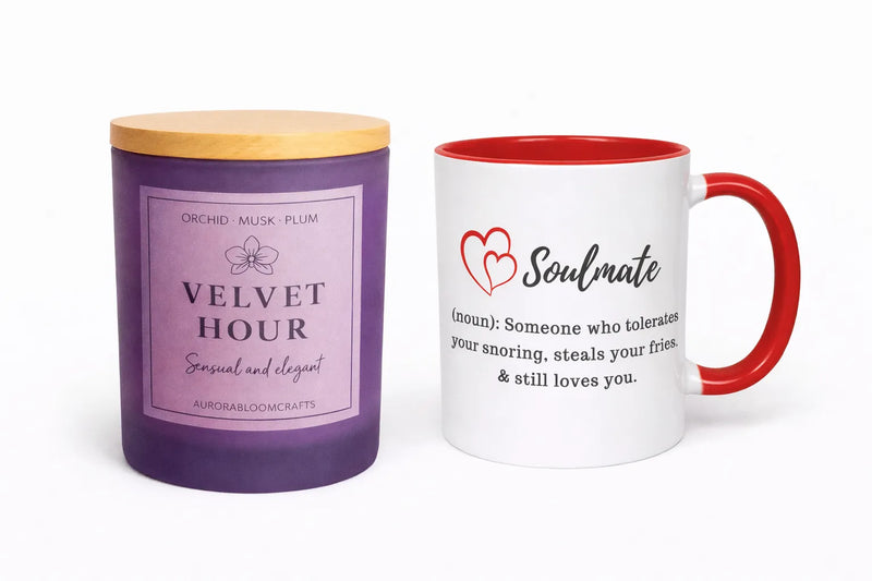 Couples Gift Set | Candle & Soulmate Mug