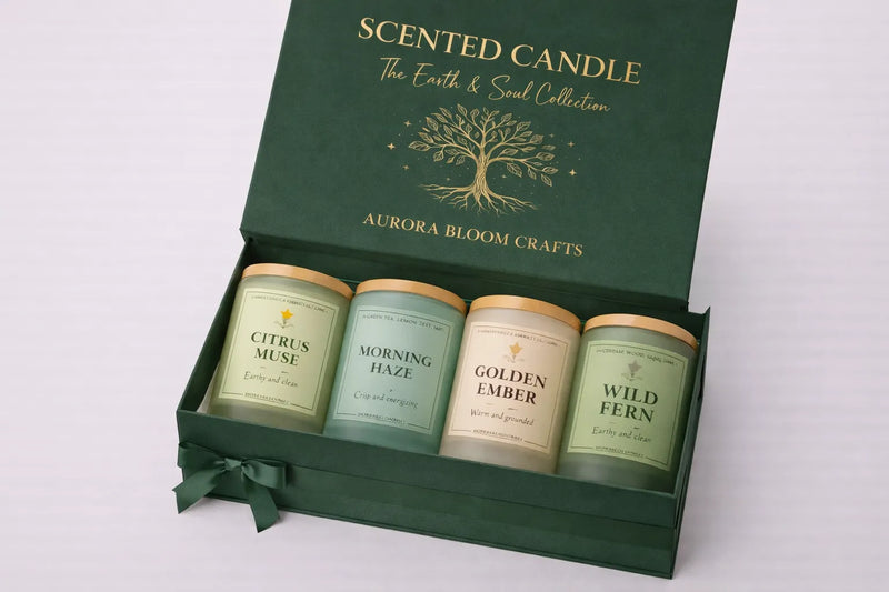 Earth & Soul – Luxury Candle Gift Set | AuroraBloomCrafts