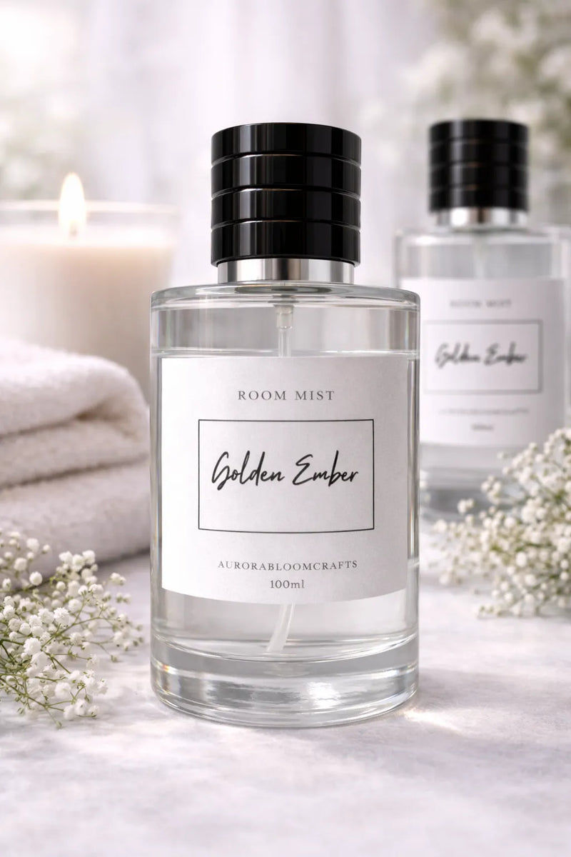 Golden Ember Room Mist – 100ml | AuroraBloomCrafts
