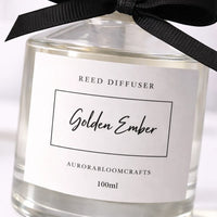 Aurora Bloom Crafts Reed Diffuser – Golden Ember (100ml)