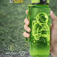 Cosmic Explorer Kids Water Bottle 500ml | BPA-Free Tritan Bottle - Aurora Bloom Crafts