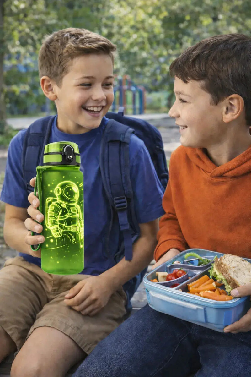 Cosmic Explorer Kids Water Bottle 500ml | BPA-Free Tritan Bottle - Aurora Bloom Crafts