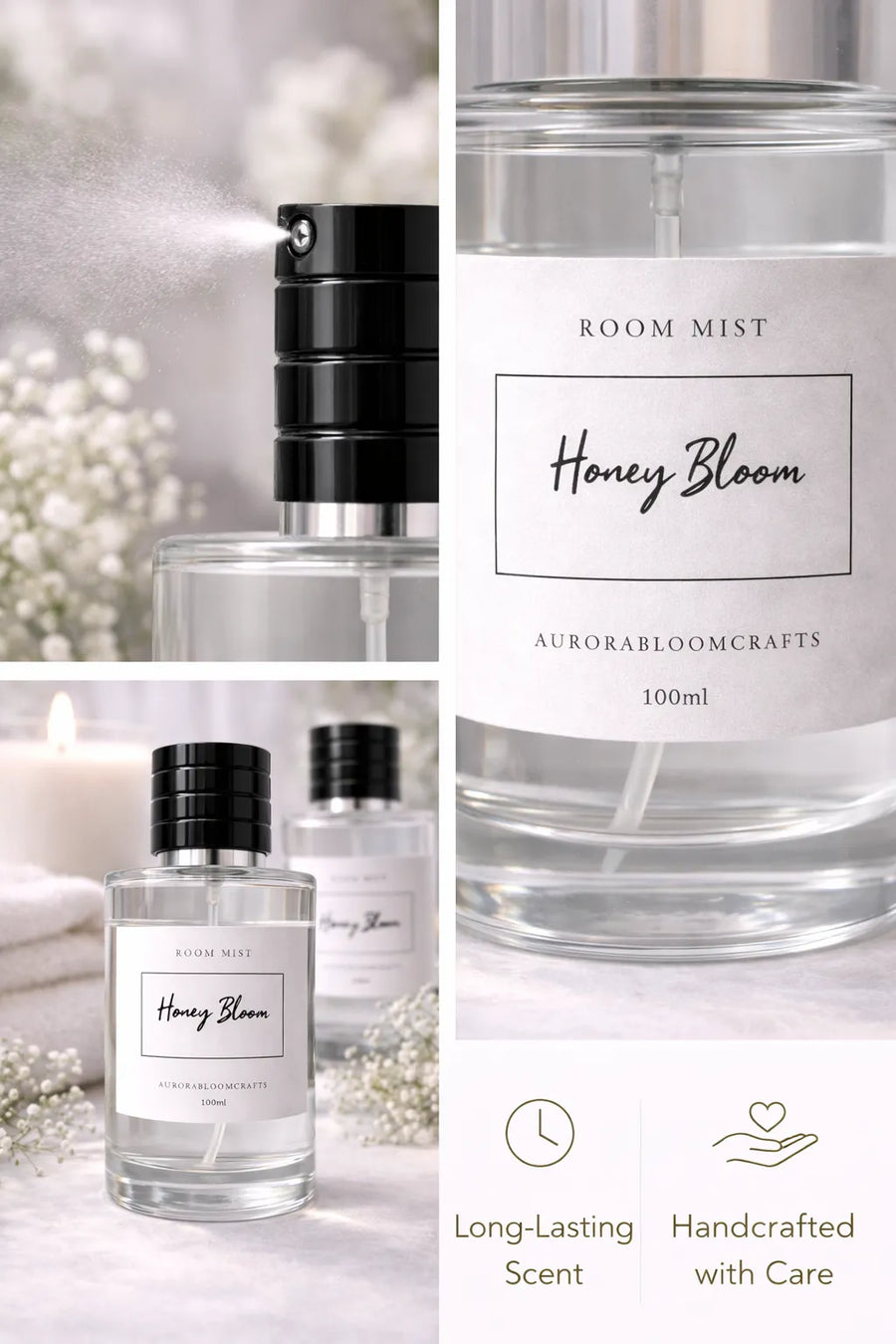 Honey Bloom Room Mist – Soft Floral Home Fragrance | AuroraBloomCrafts ...