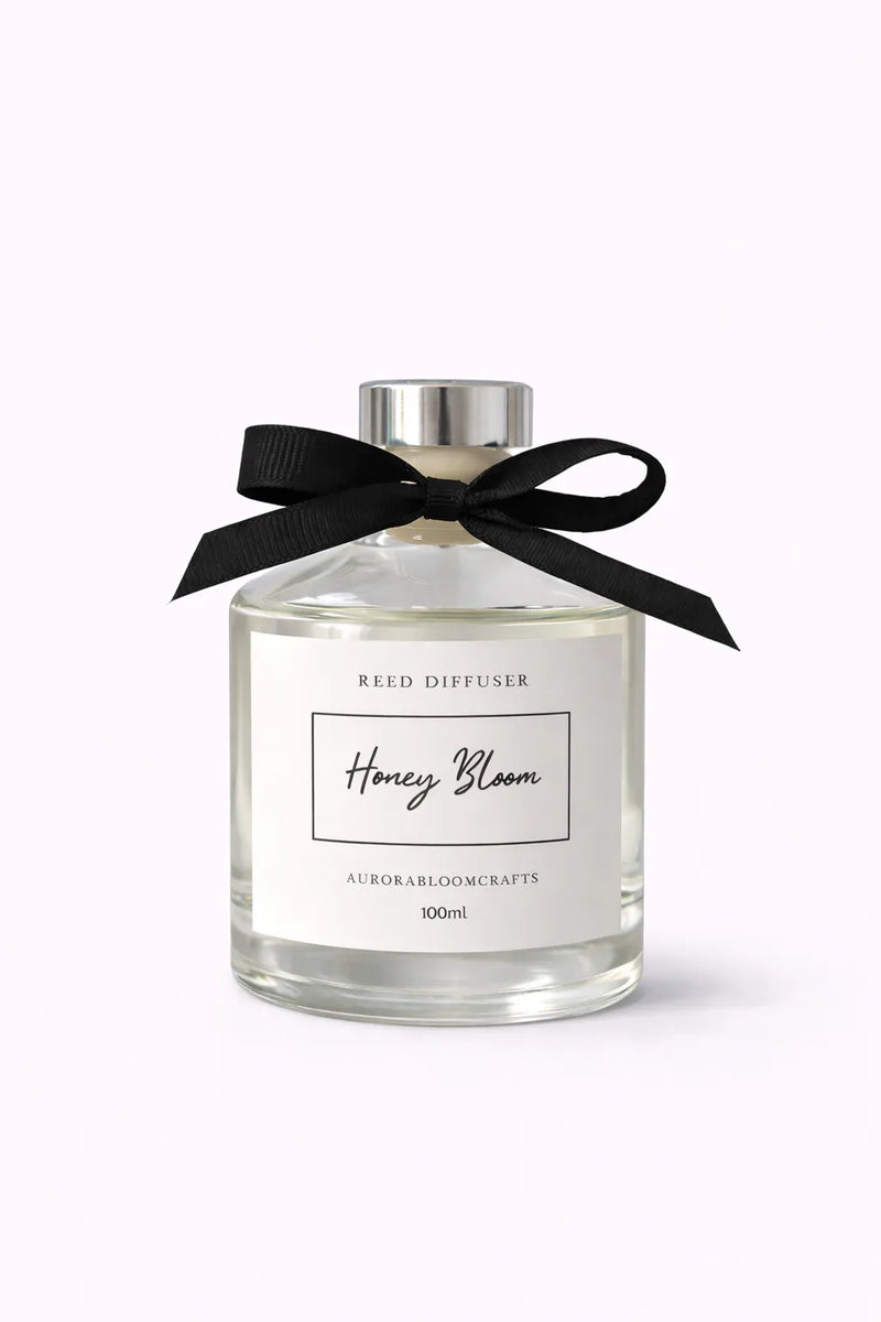 Aurora Bloom Crafts Reed Diffuser – Honey Bloom (100ml)