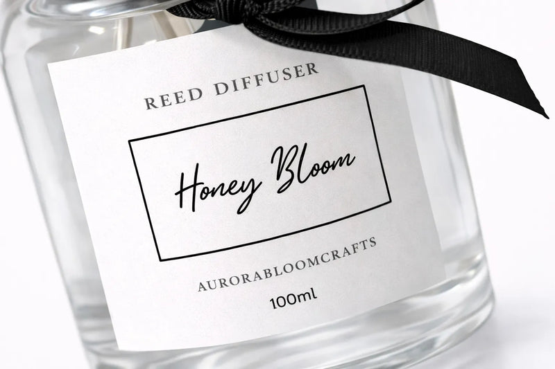 Aurora Bloom Crafts Reed Diffuser – Honey Bloom (100ml)