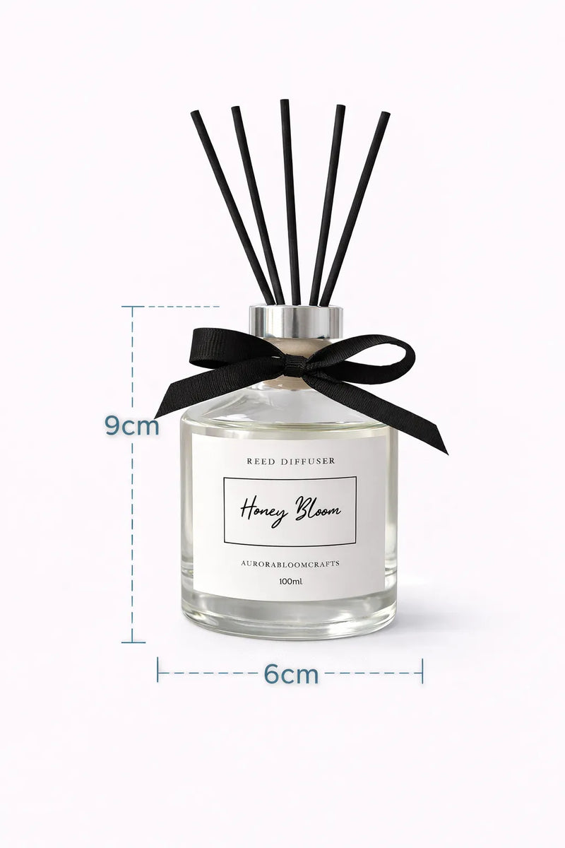 Aurora Bloom Crafts Reed Diffuser – Honey Bloom (100ml)